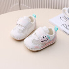 (Pink,14)Chaussures enfant à fond souple avec ruban magique et motif dessin animé pour enfant cadeau