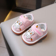 (Pink,16)Chaussures bébé avec semelle souple et hochet pour bambin marche mode cadeau léger