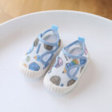 (Blue,17)Chaussures bébé été maille semelle souple avec style dessin animé pour bambin promenades jeu