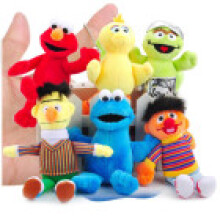 Sesame Street 6pcs Cookie Monster Elmo Big Bird Bert Ernie Plush Kids Doll Toy