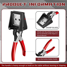 Handheld Passport Photo Cutting Machine Photo ID Die Cutting Machine Hole Punch Suitable for Office(9.06x3.54x2.56 Inch)