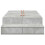 VidaXL vidaXL Storage Bed Frame Concrete Grey 90 cm Engineered Wood 5