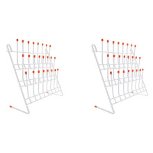 2X Lab Drying Rack 24 Pegs Lab Glassware Rack Wire Glassware Drying Rack Wall Mount/Freestanding Lab Glass Drying Rack