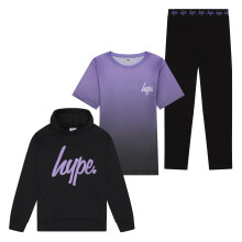 (7-8 Years, Multi) Hype - Girls 3 Piece Set Incept Hoodie, Short Sleeve Top & Leggings
