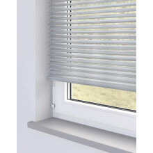 (1050mm Wide X 1200mm Drop, Grey) Faux Wooden Venetian Blinds Moisture Resistant Corded
