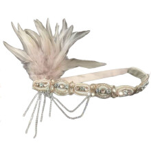 Romantiek Crystal Feathered Tiara's haarband voor-Lichtroze