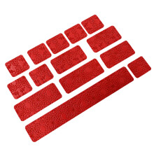 Universele pasvorm siliconen muismatten DIY trimbare-Rood