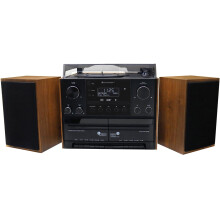 Stereo musikcenter MCD5600 med DAB+/FM radio, CD/MP3, pladespiller, dobbeltkassette, USB, Bluetooth