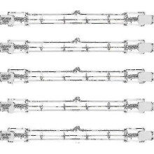 Lot de 5 projecteurs Linearlogen R7S 500 W, culot J118, double culot, longueur 118 mm.