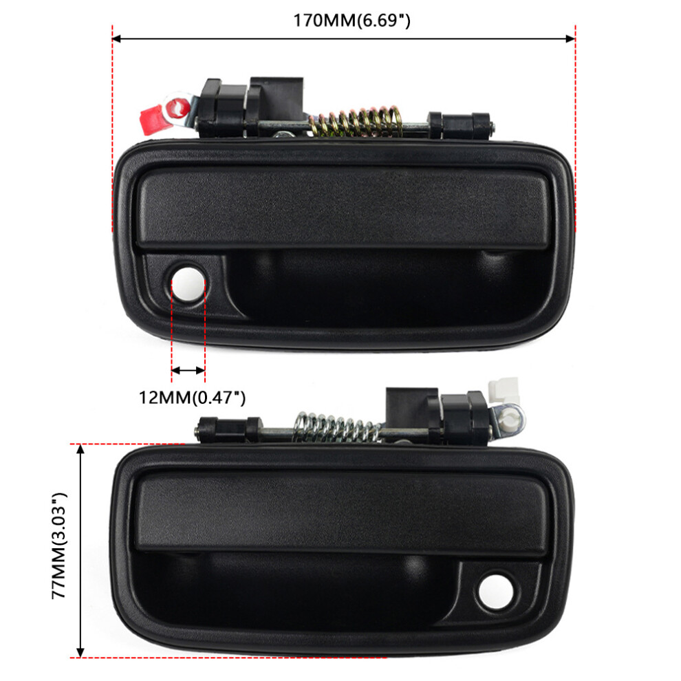 (Left+Right) Left/Right Front Side Exterior Door Handle For Toyota Tacoma 1995-2004, Outside 113121884869