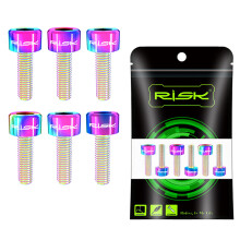(Dazzling, M5x18) 6PCS M5*16MM & M5*18MM Handlebar Stem Screws for Road, MTB, and Mountain Bikes