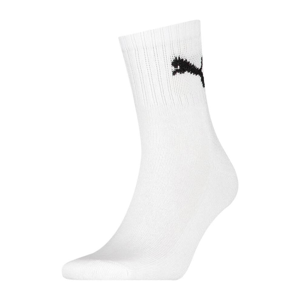 Puma (9 Uk-11 Uk, White) Unisex Adult Crew Socks (Pack Of 3)