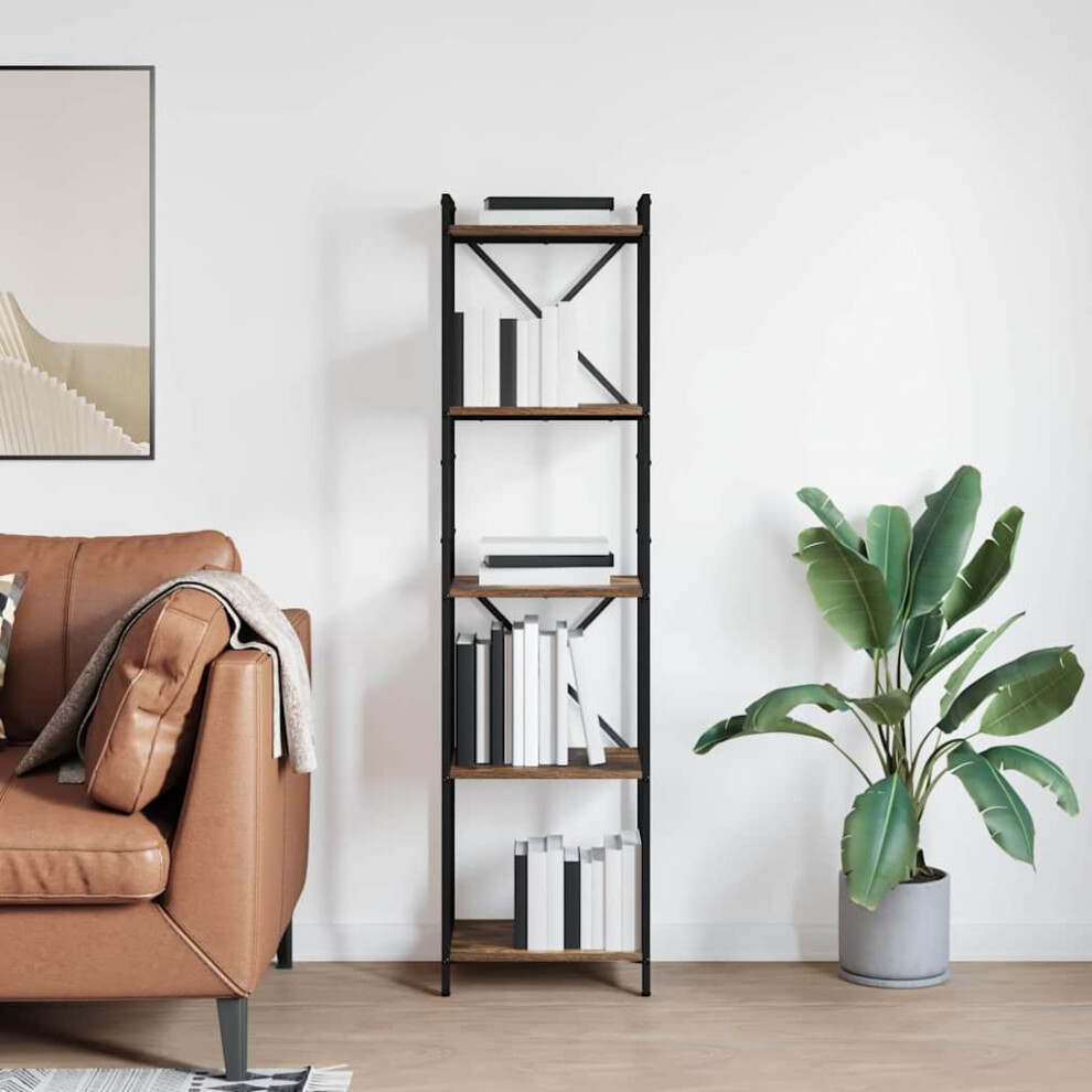 Vidaxl Bookshelf Smoked Oak 40 X 30 X 155 Cm Engineered Wood