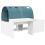 VidaXL vidaXL Bed Frame with Tunnel with Shelf 3 pcs White and Light Blue 2