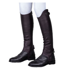(XL Standard, Brown) Moretta Unisex Adult Leather Gaiters