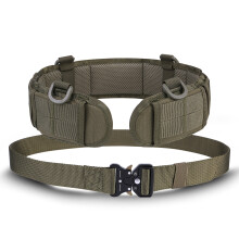 (Green) Outdoor Tactical Belt Tactical Belt Seal Waist Pack Set Thickened Nylon Belt Set Adjustable