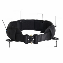 (CP color) Outdoor Tactical Belt Tactical Belt Seal Waist Pack Set Thickened Nylon Belt Set Adjustable