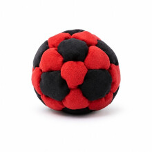 (Black Red)Child Plush Soccer Ball For Training And Play With Soft Material Portable Design