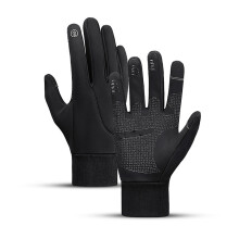 (Grey-M) Winter Gloves For Men Women Touchscreen Warm Outdoor Cycling Driving Bike Gloves