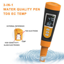 TDS EC Temperature 3-in-1 Digital Water Quality Tester Pen with LCD Display