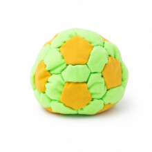 (Yellow Green)Bola de futebol infantil de pelúcia para treinar e brincar com material macio design portátil