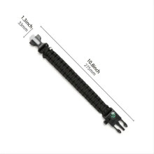 (Black) 5-in-1 Paracord Tactical Multifunctional Bracelet for Outdoor Emergency Survival