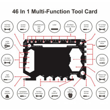 (Silver) Outdoor Portable 46in-1 Multifunctional Survival and Maintenance EDC Tool Card
