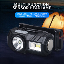 (White) XPE LED Rechargeable Headlamp with USB, Headlight Bar, and Adjustable Head Band for Work and Outdoor Use