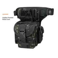 (Black) Outdoor Multifunctional Tactical Waist and Leg Bag Riding Belt Bag Crossbody Bag