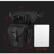 (Gray) Outdoor Multifunctional Tactical Waist and Leg Bag Riding Belt Bag Crossbody Bag