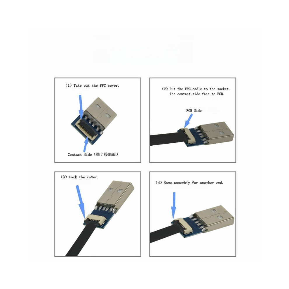 (15Cm Fpc Flexible Cable) Type-C Micro Mini Standard Usb Connector Charging Data Flex Cable 413590452768