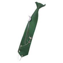 Meisjes JK Uniform Punk Stropdas Preepy Look-groen zilver