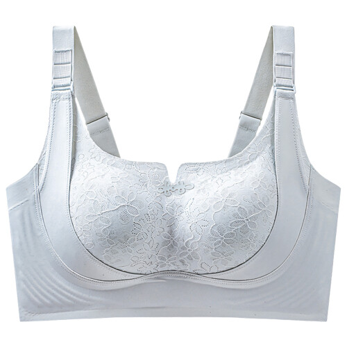 Stretchable Bust Shaping Bra Lift And-Silver gray white 42 95