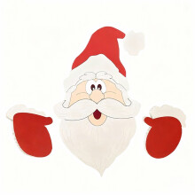 (Santa Claus) Christmas Banner with Santa, Elk & Xmas Decor for Outdoor Garden & Fence Ornaments