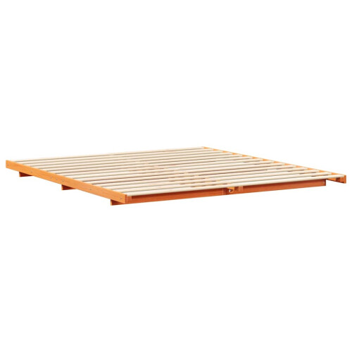 VidaXL vidaXL Bed Frame Wax Brown 200 x 210 cm Solid Pine Wood 2