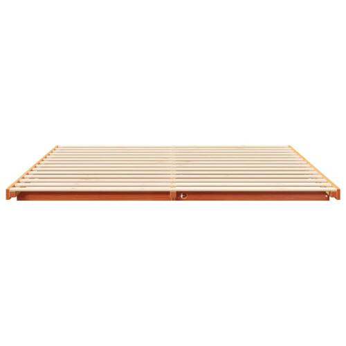 VidaXL vidaXL Bed Frame Wax Brown 200 x 210 cm Solid Pine Wood 1