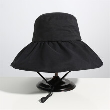 (Yellow) Summer Large Eaves Vinyl Sun Hat UV Protection Foldable Fisherman's Hat