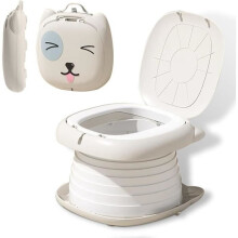 Folding toilet - MARSEE - portable toilet for children - suitable for camping, travel, potty training - grey