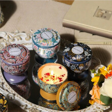 (Vanilla Cream) Handmade Fruity & Floral Scented Soy Wax Aromatherapy Candle in Tin Can