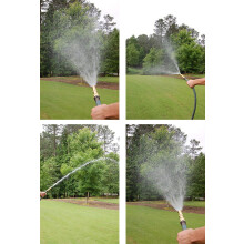 (4 inch) 3/4" Inner Tooth Solid Brass Garden Spray Nozzle, 4"/3" Adjustable Twist Water Hose Connector