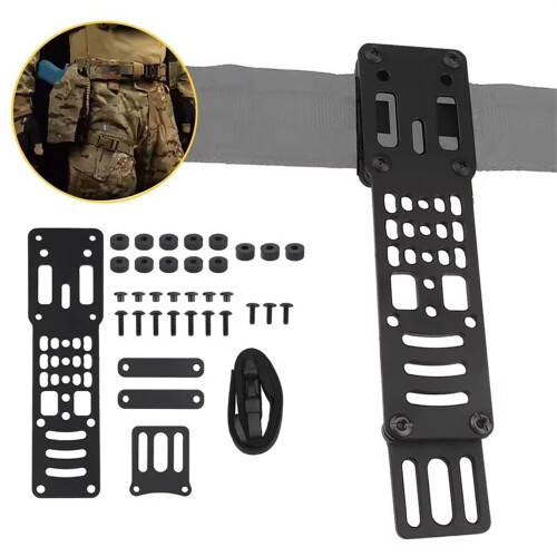 (Black) Tactical Drop Leg Band Hunting Quick Pull Draw Adapter For QLS Platform Holster 1
