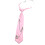 Traditional Uniform Necktie Knotted Metal Chain Polyester-Pink 1