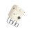 Crochet en plastique créatif contenant un module vocal-Blanc 1