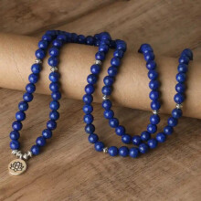 (Blue Lapis Lazuli) 108 Mala Bead Prayer Necklace & Bracelet for Healing, Meditation, Talisman Gift