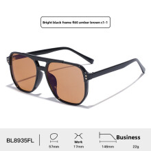 (Black Amber)Blue Light Blocking Glasses With Pc Lenses Stylish Full Frame For Work Adults