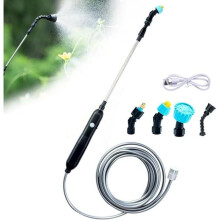Largeight Electric Garden Sprayer with Telescopic Lance, 4 Nozzles, and 10m Hose, USB Rechargeable for Multiple Colors