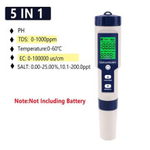 Measurement and control, 10-in-1 water quality tester, pH-EC-TDS-salinity tester-thermometer, multi-parameter - 5-in-1 Type 1