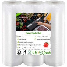 Food Vacuum Seal Bags - FOLAYA - 20cm x 5m - BPA Free - 3 Rolls - Optimal Food Preservation