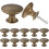 12pcs Vintage Cabinet Knobs, Chic Drawer Knobs, Antique Brass Kitchen Cupboard Handles, 30mm Round Furniture Door Knobs 1