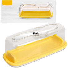 Butter dish - Not specified - 250g - Food-grade plastic - Integrated knife - Dishwasher safe